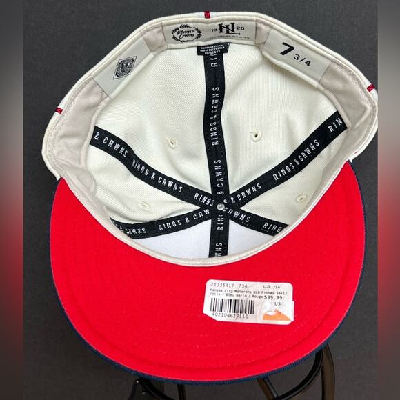 Kansas City Monarchs Hat NEGRO Throwback Retro Fitted Cap SZ 7 3/4 Crowns NWOT - Picture 4 of 6